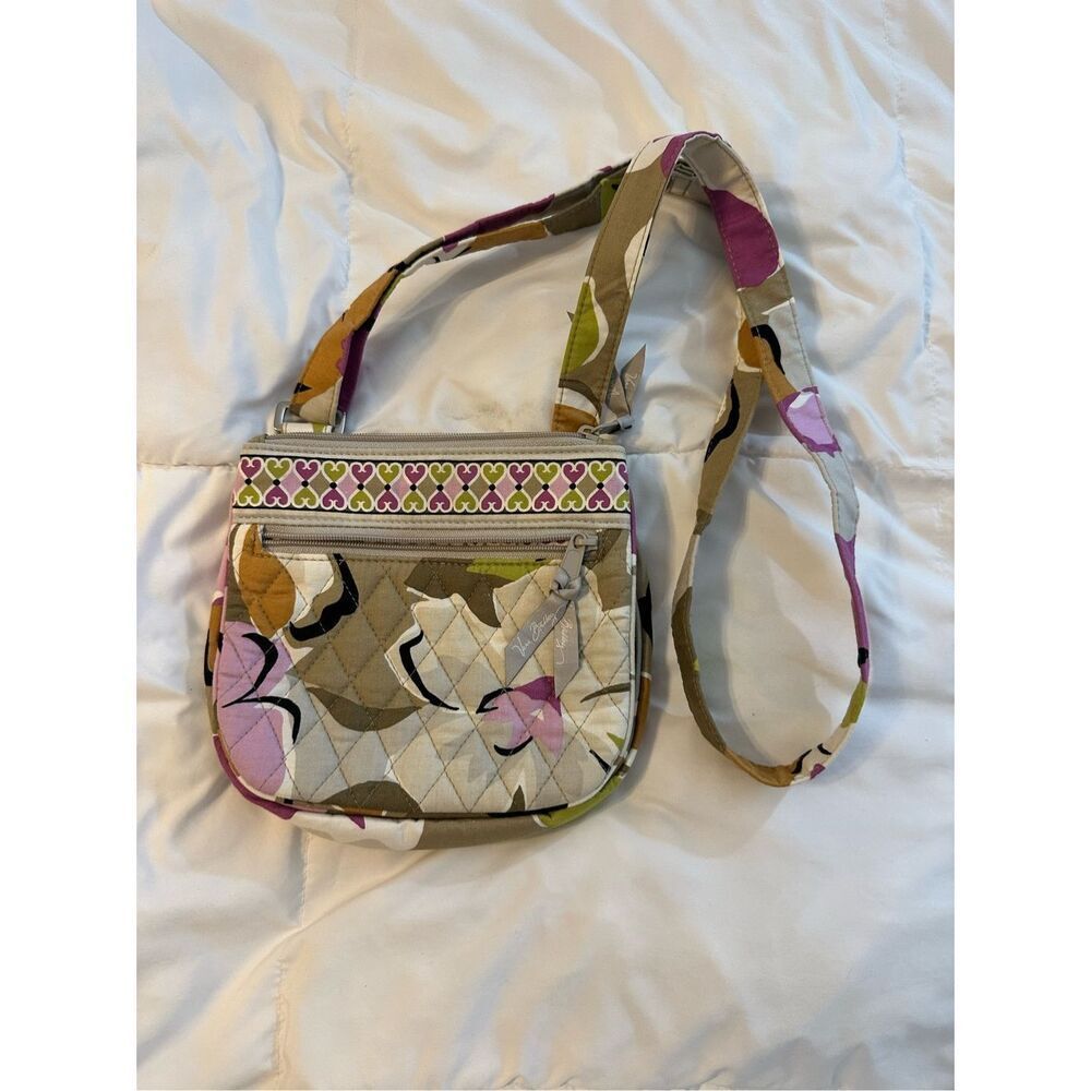 Vera Bradley Women's Floral Little Hipster Flap Crossbody Bag Green